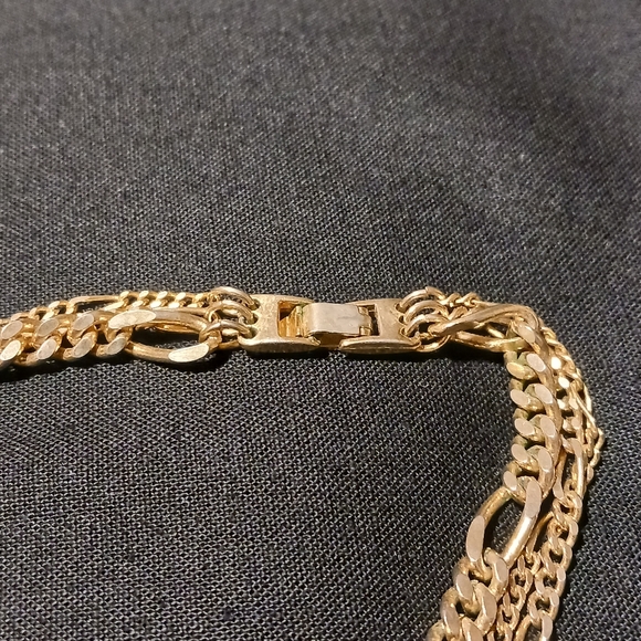 Two-Toned Goldtoned 3 Layed Necklace - Picture 6 of 6